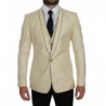 Blazer in 2 pezzi di seta a pois beige - IT44 - XS