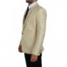 Blazer in 2 pezzi di seta a pois beige - IT44 - XS