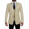 Blazer in 2 pezzi di seta a pois beige - IT44 - XS