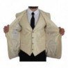 Blazer in 2 pezzi di seta a pois beige - IT44 - XS