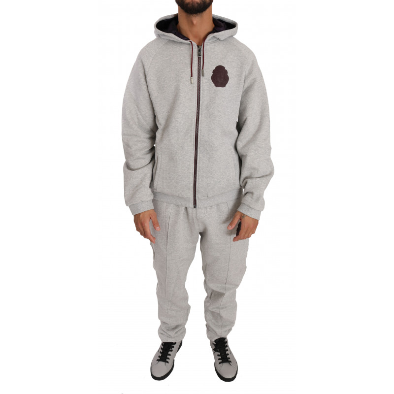 Tuta pantaloni maglione di cotone grigio - XXL