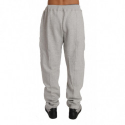 Tuta pantaloni maglione di cotone grigio - XXL