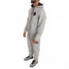 Tuta pantaloni maglione di cotone grigio - XXL