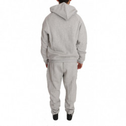 Tuta pantaloni maglione di cotone grigio - XXL