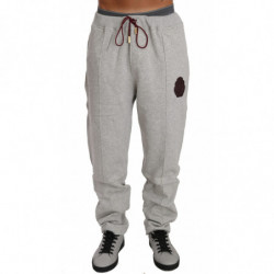 Tuta pantaloni maglione di cotone grigio - 3XL