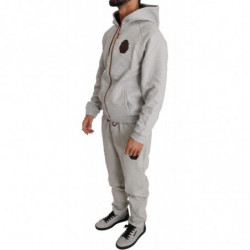 Tuta pantaloni maglione di cotone grigio - 3XL