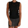 Top tagliato in cashmere di seta grigia Cami - IT40-S