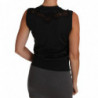 Top tagliato in cashmere di seta grigia Cami - IT40-S