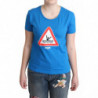 T-shirt a triangolo con grafica Swim in cotone blu - IT46-XL