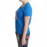 T-shirt a triangolo con grafica Swim in cotone blu - IT46-XL