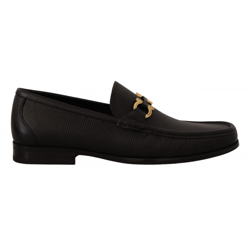 Mocassini mocassini in pelle di vitello nera - EU39.5/US5.5