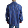 Camicia in seta con stampa ombrellone da spiaggia blu - IT39 - S
