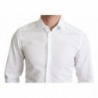 Camicia formale da uomo a maniche lunghe in cotone bianco - IT37 - XS