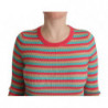 Top pullover girocollo in seta a righe multicolori - IT44-L