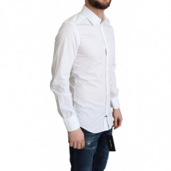 Camicia formale da uomo a maniche lunghe in cotone bianco - IT37 - XS