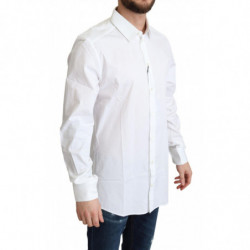 Camicia formale da uomo in cotone elasticizzato bianco - IT38 - XS