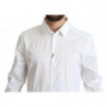 Camicia formale da uomo in cotone elasticizzato bianco - IT38 - XS