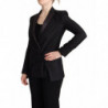 Giacca doppiopetto nera a maniche lunghe - IT40-S