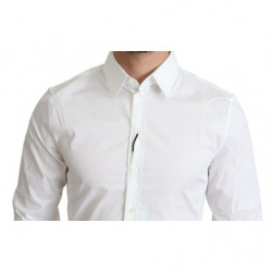 Camicia Formale SICILIA da Uomo in Cotone Stretch Bianco - IT38 - XS