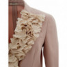 Giacca rosa chiaro con volant doppio petto - IT44