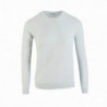 Maglione girocollo in cashmere azzurro - L