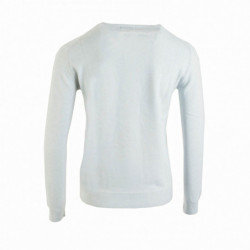 Maglione girocollo in cashmere azzurro - L