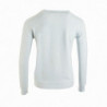 Maglione girocollo in cashmere azzurro - L