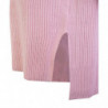 Maglione in cashmere a coste rosa - L