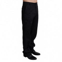 Pantaloni da uomo formali Jaquard neri - IT44 - XS