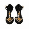 Scarpe sandali tacco Vally cristallo nero perle finte - EU39/US8.5