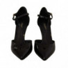 Sandali tacco cinturino T pelle verniciata nera - EU35/US4.5