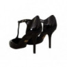 Sandali tacco cinturino T pelle verniciata nera - EU35/US4.5