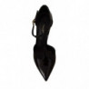 Sandali tacco cinturino T pelle verniciata nera - EU35/US4.5