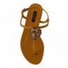 Scarpe sandali bassi Devotion in pelle senape - EU35/US4.5
