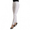 Pantaloni cropped skinny in lyocell a vita media bianchi - W25