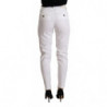 Pantaloni cropped skinny in lyocell a vita media bianchi - W25