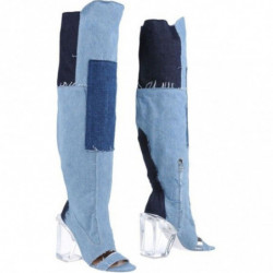 Stivale in cotone azzurro -...