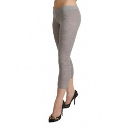 Pantaloni slim leggings corti in modal grigio a vita bassa - IT2 - S