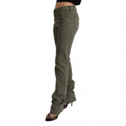 Jeans per pantaloni skinny in denim di cotone a vita bassa grigi - W28