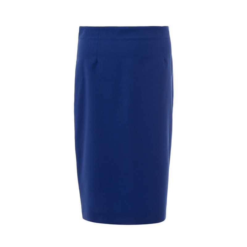 Gonna Tubino Blu in Lana - IT40