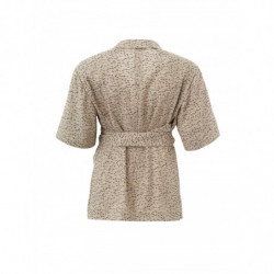 Giacca vestaglia in lino beige - IT40