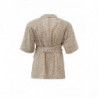 Giacca vestaglia in lino beige - IT40