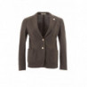 Giacca In Cotone Due Bottoni Tortora - IT40