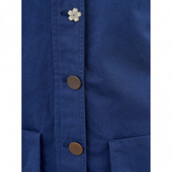 Giacca in cotone blu stile 'camicia' - IT40