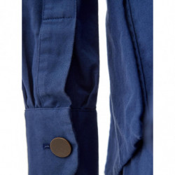 Giacca in cotone blu stile 'camicia' - IT40