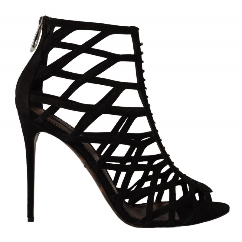Sandali Bette tacco spillo pelle scamosciata nera - EU41/US10.5