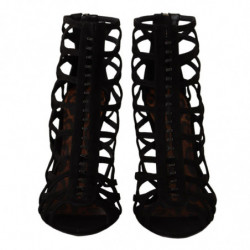 Sandali Bette tacco spillo pelle scamosciata nera - EU41/US10.5