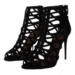 Sandali Bette tacco spillo pelle scamosciata nera - EU41/US10.5