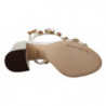 Sandali con tacco Keira in pelle bianca e cristallo - EU35.5/US5