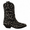 Scarpe stivali da cowboy leopardati neri grigi - EU38/US7.5